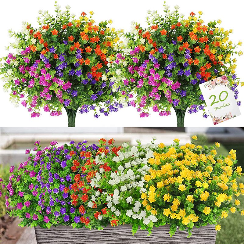 Plant Parent Gifts - 3/6 pçs planta artificial flor eucalipto
